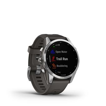 Montre connectée Garmin Fenix 7S Silver avec bracelet silicone Gris