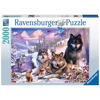 Puzzle 2000 pièces Ravensburger Loups dans la neige - 1