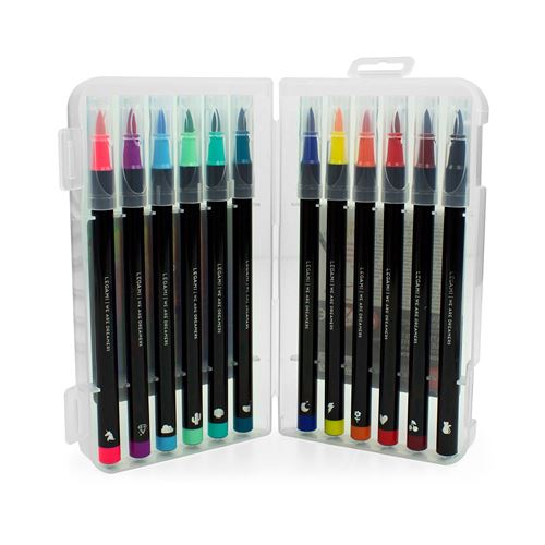 SET DE 12 FEUTRES PINCEAUX