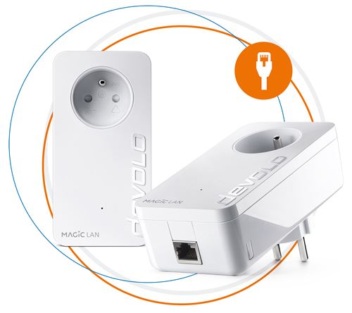 Devolo Magic 2 LAN - Starter Kit - pont 1GbE, HomeGrid - Branchement mural (pack de 2)