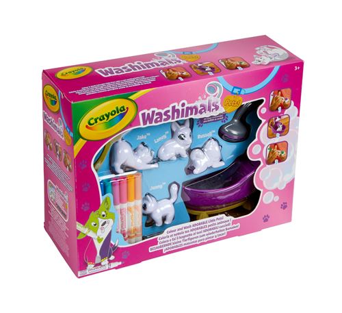 Kit Créatif Crayola 919749.104 – Washimals Pets avec Figurines à Colorier et Baignoire - vue 6