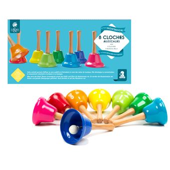 8 campanas musicales Montessori Multicolor Nature et decouvertes - Otro  juguete de madera - Comprar en Fnac