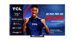 TV QLED TCL 75C745 190 cm 4K UHD Google TV 2023 Aluminium brossé