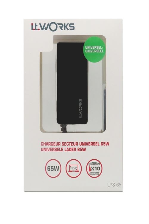 IT WORKS UNIVERSAL CHARGER 65W NEW