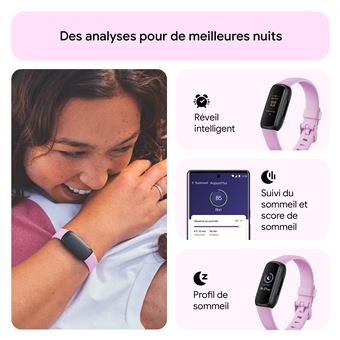 Bracelet connecté Fitbit Inspire 3 Lilas inclus 6 mois à Fitbit Premium