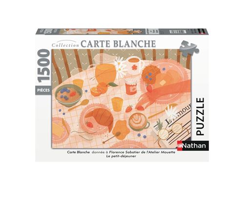Puzzle 1500 pièces Nathan Le petit-déjeuner Florence Sabatier Collection Carte blanche