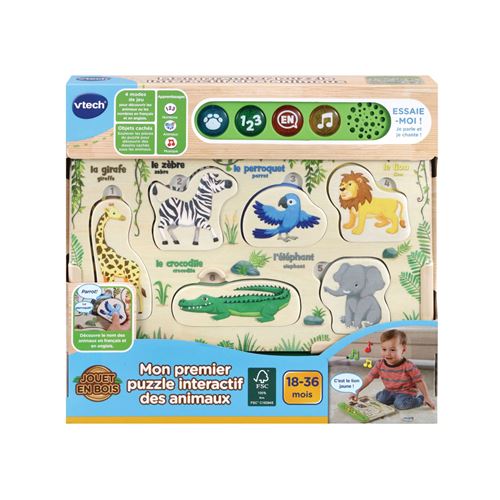 Vtech Puzzle interactif des animaux en bois