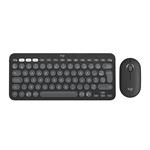 Ensemble clavier Azerty et souris sans fil Bluetooth Logitech Pebble 2 Combo Graphite