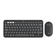 Ensemble clavier Azerty et souris sans fil Bluetooth Logitech Pebble 2 Combo Graphite