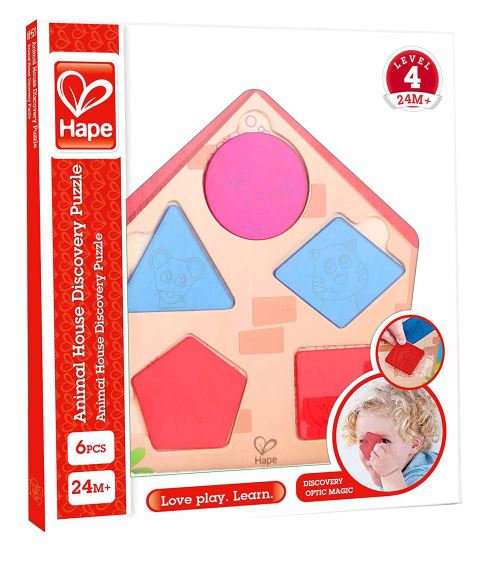 Puzzle en bois à filtres colorés 6 pièces Hape