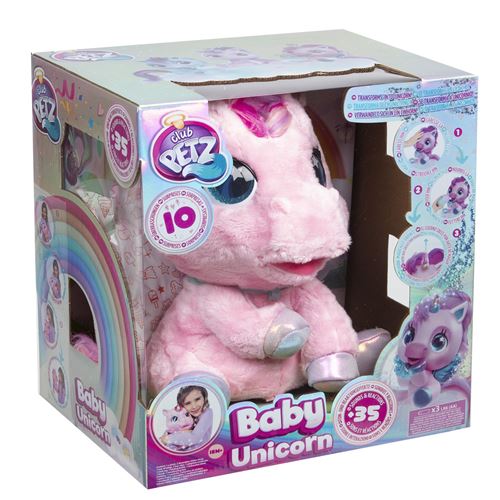 Peluche interactive Club Petz Baby Unicorn Ma licorne surprise