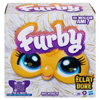 JOUETS ÉLECTRONIQUES INTERACTIFS Furby Boom | corps rose avec oreilles bleues e EUR 40,00