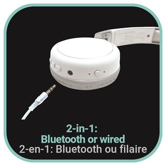 Casque 2 en 1 Lexibook Bluetooth Blanc
