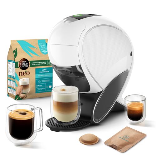 Krups Cafetière À Dosette Nescafé Dolce Gusto Neo Kp850110 Blanc Reconditionnée
