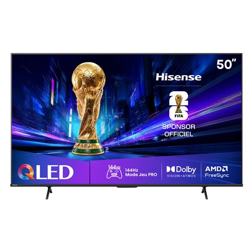 Hisense 55E7Q Pro TV QLED 55 139 cm 4K UHD 3840x2160 144 Hz HDR10+ TV connecté 4xHDMI 2.1 WiFi - vue 2