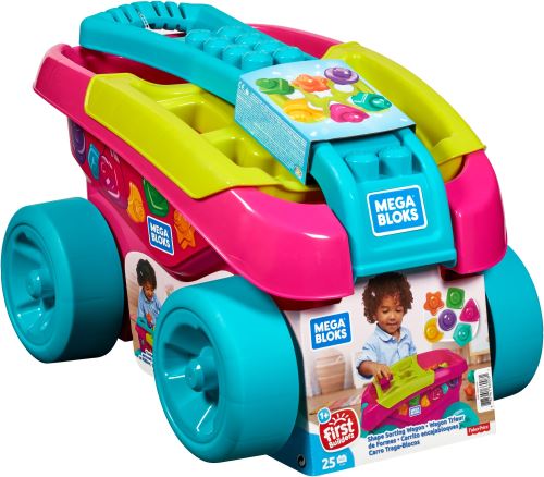 Jeu de construction Mega Bloks Mon Wagon Trieur de formes Rose