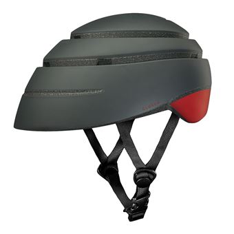 Casque de vélo pliable Closca Loop Graphite Taille L Noir et Rouge