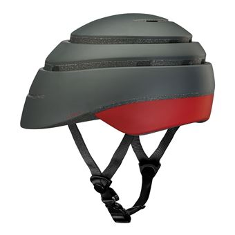 Casque de vélo pliable Closca Loop Graphite Taille L Noir et Rouge