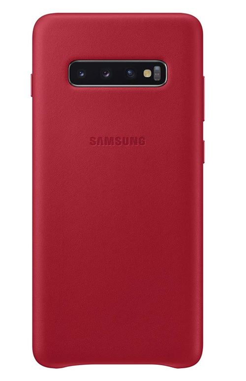 Coque en cuir Samsung Bordeaux pour Galaxy S10 Plus
