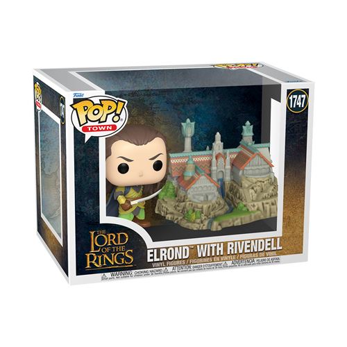 Figurine Funko Pop Town Lord of the Rings S8 Elrond™ with Rivendell