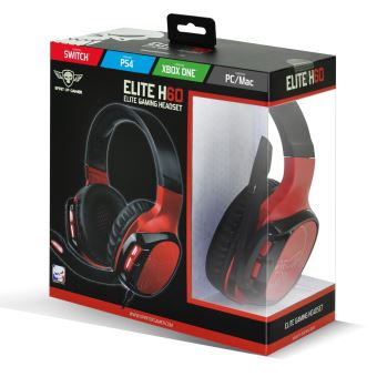 Casque avec fil ELITE-H60 Spirit of Gamer Rouge