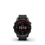 Montre connectée Garmin Fenix 7S Solar Gray avec bracelet silicone Noir