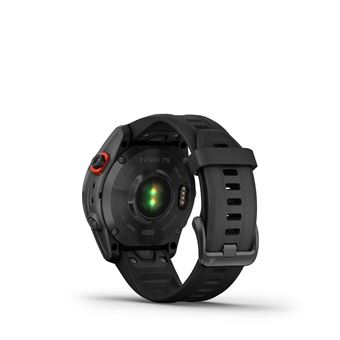 Montre connectée Garmin Fenix 7S Solar Gray avec bracelet silicone Noir