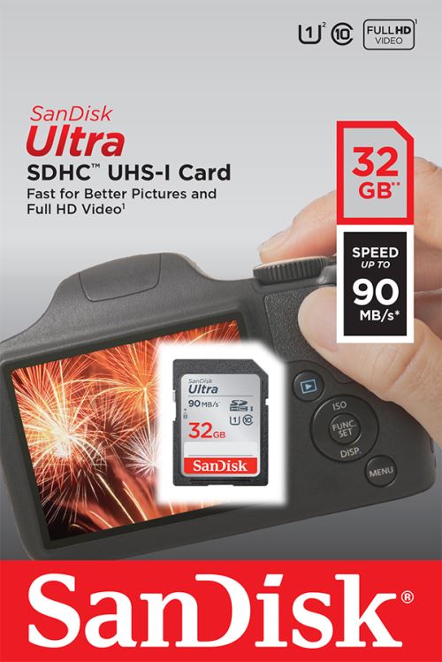 Carte mémoire SanDisk SDSDUNC-032G-GN6IN Ultra SDHC 32 Go Gris
