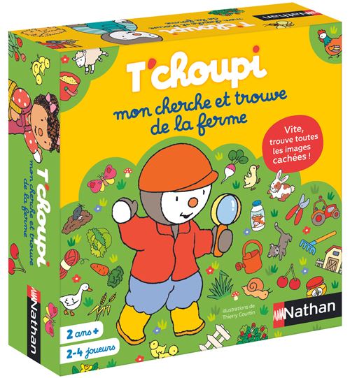 Jeu éducatif Nathan T'Choupi Mon cherche et trouve de la ferme