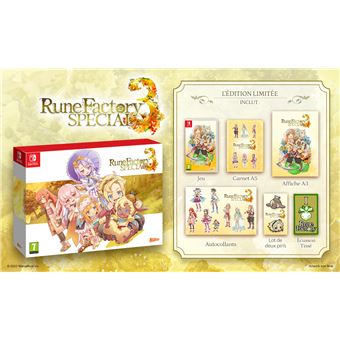 Rune Factory 3 Special Edition Limitée Nintendo Switch