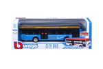 Navette aéroport à portes ouvrantes Bburago City Bus a l'échelle 1/64 Bleu