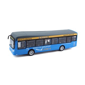 Navette aéroport à portes ouvrantes Bburago City Bus a l'échelle 1/64 Bleu