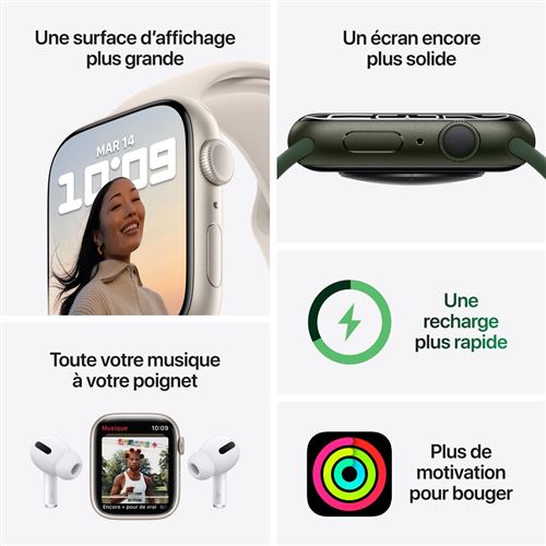 Apple Watch Series 7 GPS, boîtier Aluminium (PRODUCT)RED