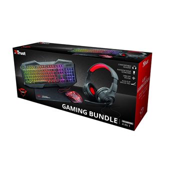 Pack Gaming Casque-micro + Tapis de souris + Clavier + Souris Trust GXT 1180RW