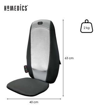Siège de massage Shiatsu avec chaleur Homedics SBM-195H Noir et Gris