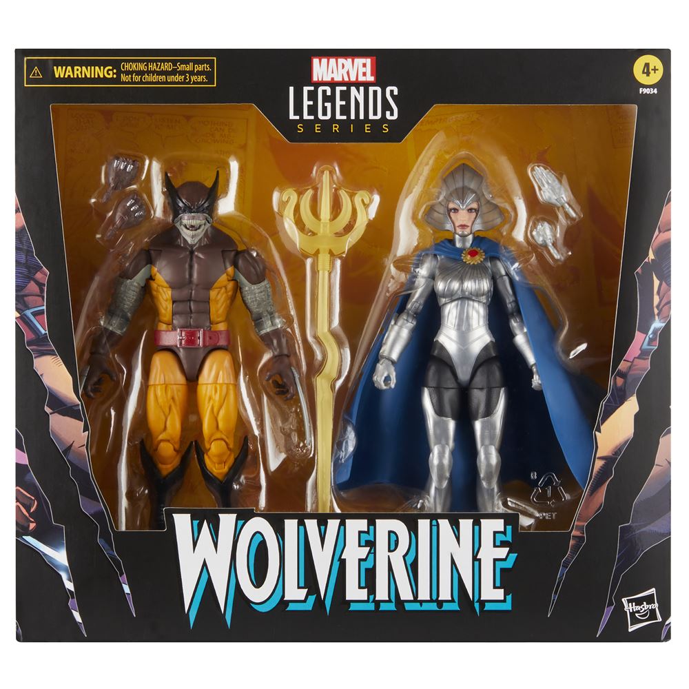 Pack 2 Figurines Marvel Legends Series Wolverine et Lilandra Neramani ...