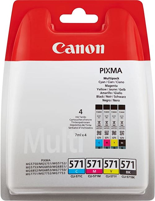 Pack 4 couleur Canon CLI-571