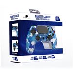 Manette Sans Fil Freaks And Geeks Camo Bleu pour PS4 avec Prise Jack pour casque et boutons lumineux