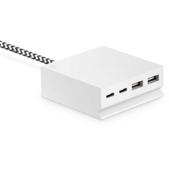 Hub De Charge USB 3 Ports USBEPOWER Hide Mini - Support Téléphone Intégré, Charge Rapide, Compact Et Design