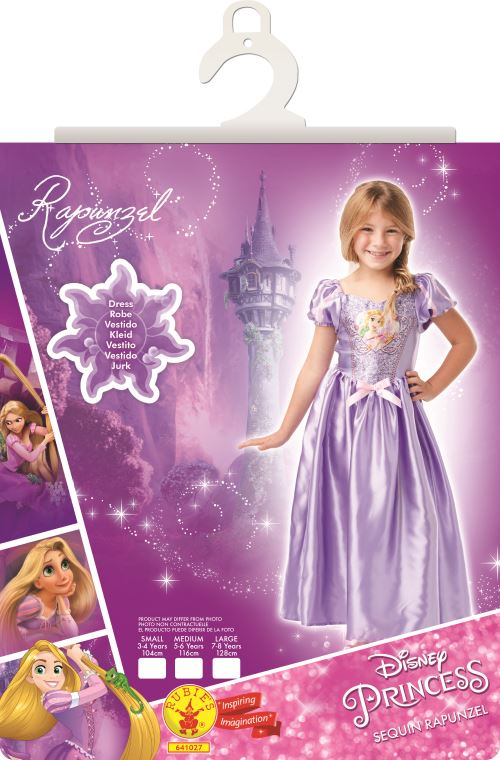 Déguisement classique Disney Sequin Raiponce Taille M Violet