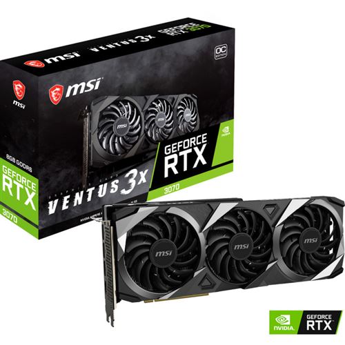 Carte graphique Msi GeForce RTX 3070 Ventrus 3X OC Noir