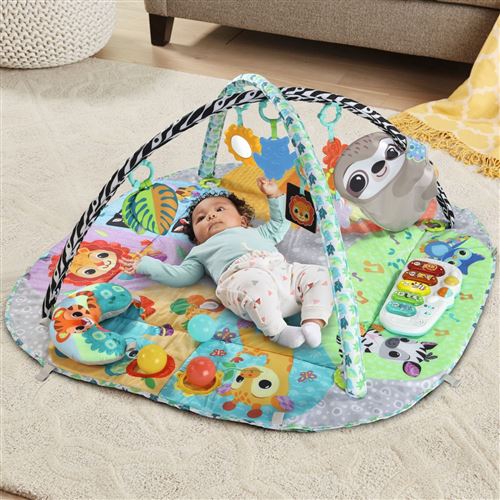 Tapis D'Éveil Musical Bébé Avec Arches Et Jouets Suspendus - Tapis De Gym Sensoriel Pour Nouveau-Né Garçon Ou Fille