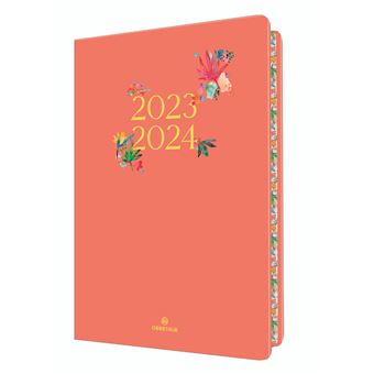 Agenda scolaire semainier Oberthur 2023 2024 25 PEFC S/S Tivoli Corail