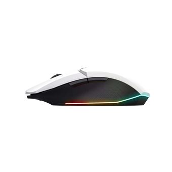 Trust GXT 110 FELOX - Souris - illuminated, gaming - 6 boutons - sans fil - blanc