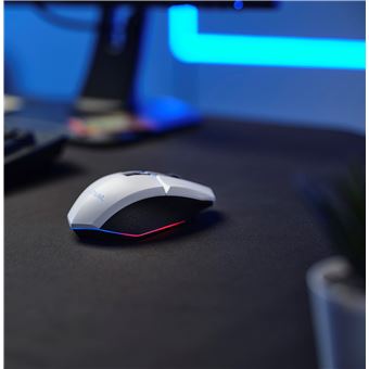 Trust GXT 110 FELOX - Souris - illuminated, gaming - 6 boutons - sans fil - blanc