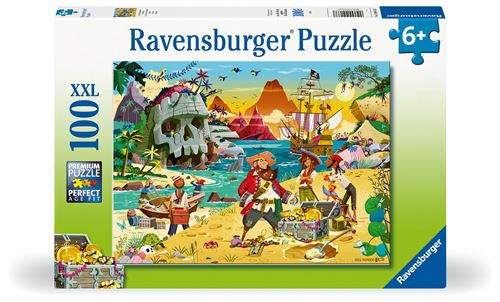 Puzzle 100 pièces : Le trésor des pirates Ravensburger France - vue 2