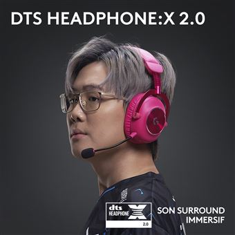 Casque Gaming sans fil Logitech G535 PRO X 2 Lightspeed Bluetooth Rose