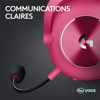 Casque Gaming sans fil Logitech G535 PRO X 2 Lightspeed Bluetooth Rose