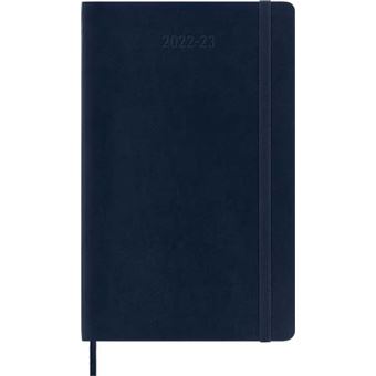 Agenda scolaire Moleskine 2022 2023 Semainier très grand format Souple Bleu Saphir