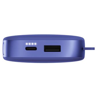 POWERBANK 12000MAH Batterie rechargeable de poche - True Blue - 2PB12100TB.Charge ultra rapide avec 20 W Power Delivery.Chargez jusqu''a 50 % en 30 min. 6 fonctions de securite. Approuvee par les compagnies aeriennes.